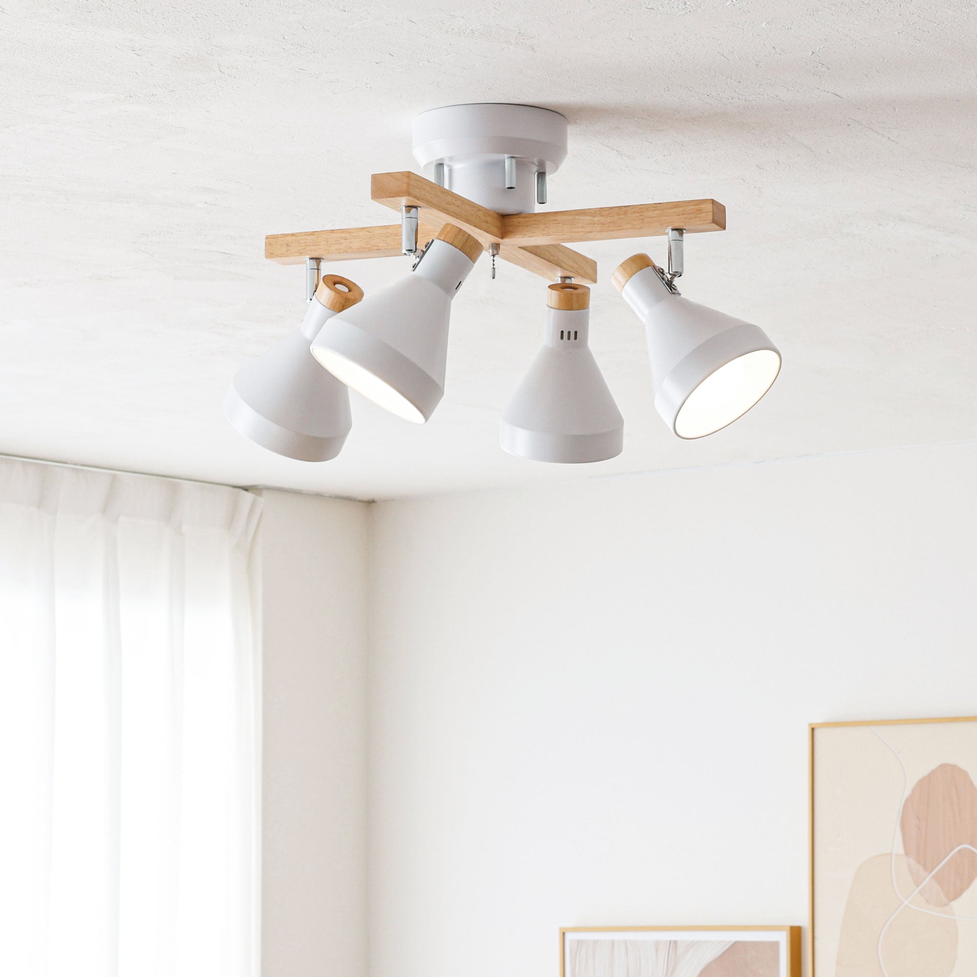 あす着] 明るさ6～10畳 シーリングライト LED 4灯 リモコン付き